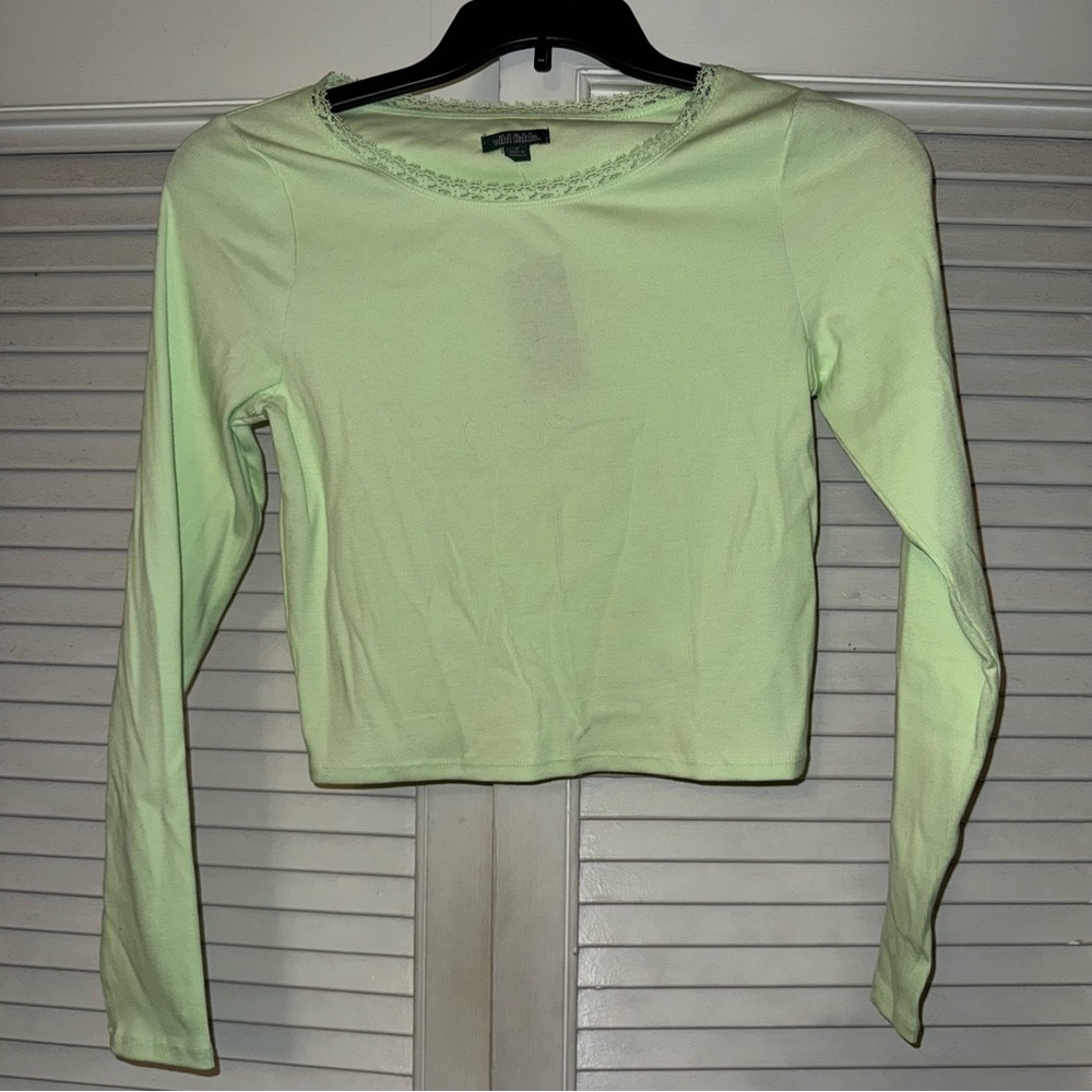 Wild Fable Mint Long Sleeve Top NWT
